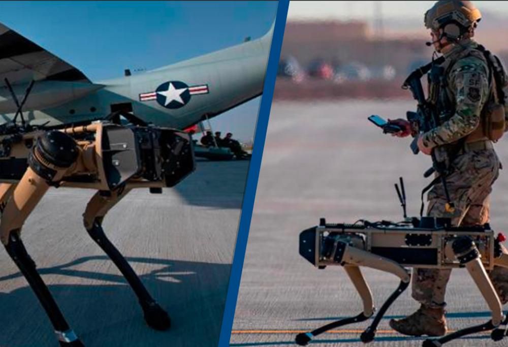L’esercito americano schiera cani robot a guardia della base aeronautica