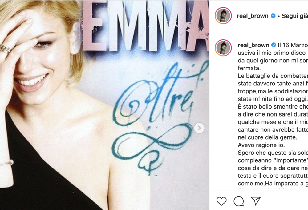 Emma festeggia i 10 anni di carriera: “Avevo ragione io, ho smentito chi diceva che sarei durata poco”