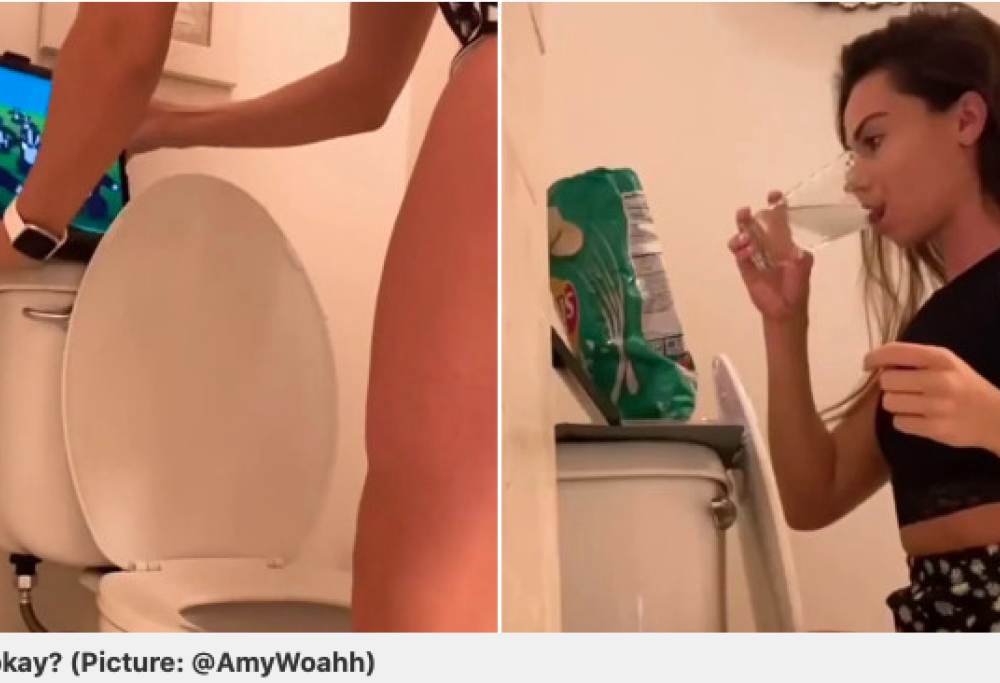 Si siede al contrario sul wc per risparmiare tempo