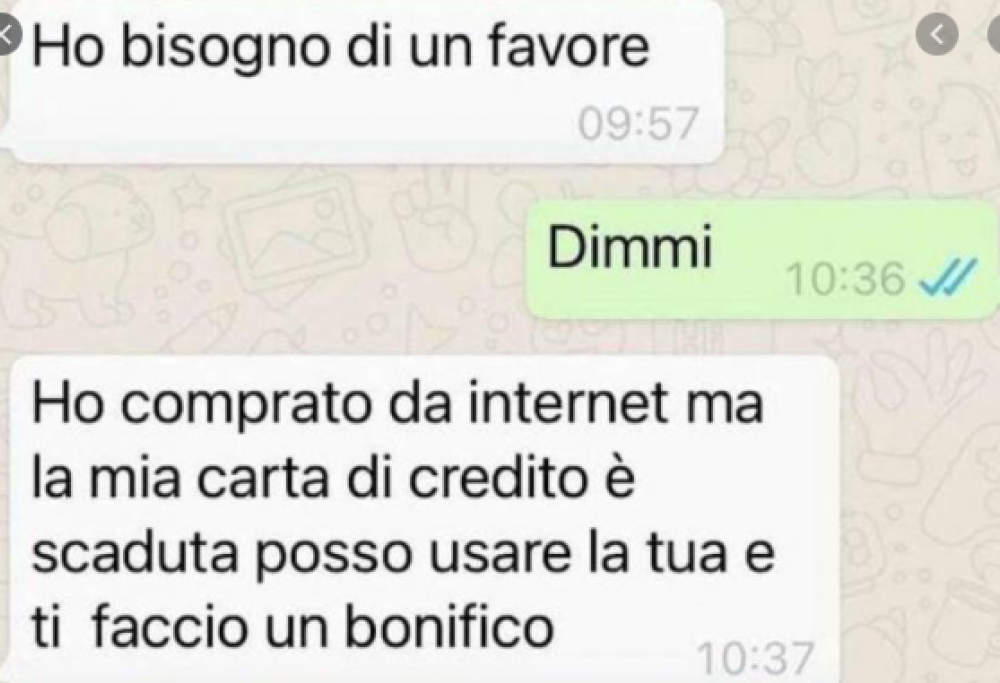 Mi presti la tua carta di credito?