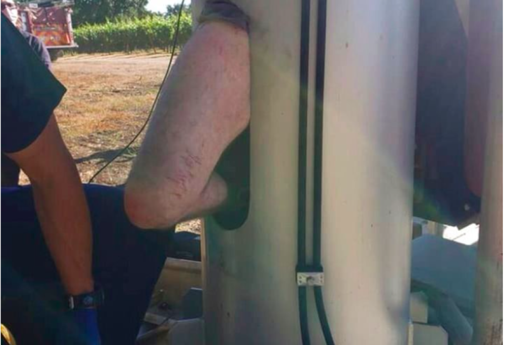 Bloccato in ventilatore gigante per 2 giorni