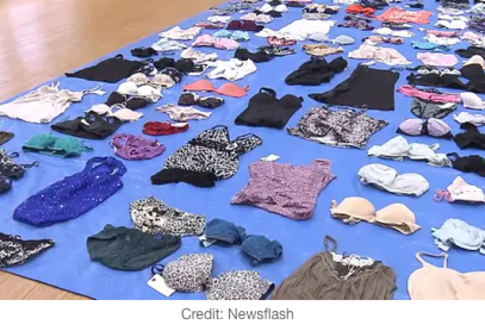 Arrestato con più di 700 paia di mutande rubate