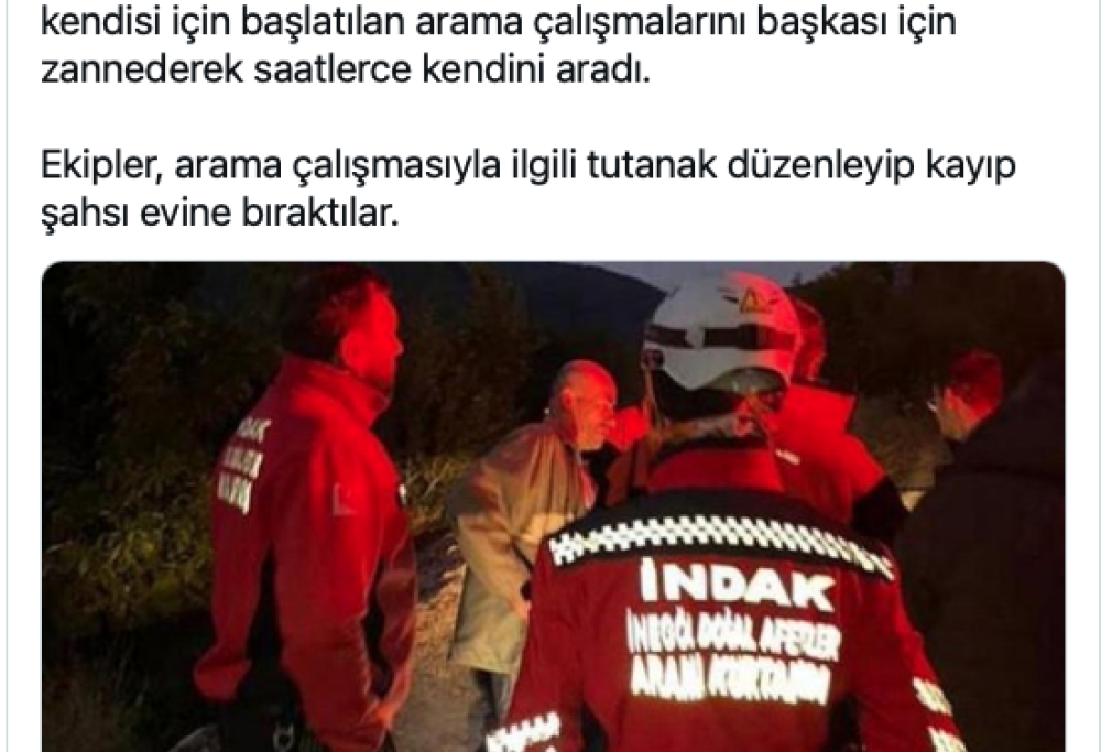 Ubriaco dato per disperso, partecipa alle ricerche per la sua scomparsa