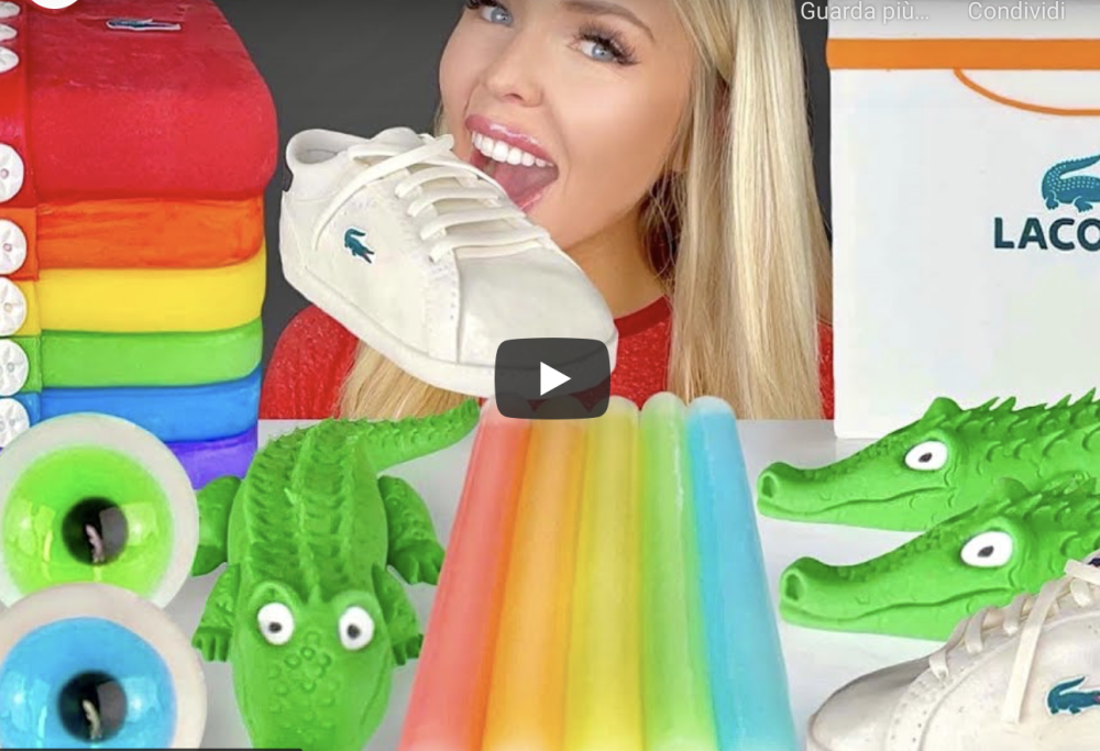 Mangia cibo strano e guadagna 900mila euro al mese