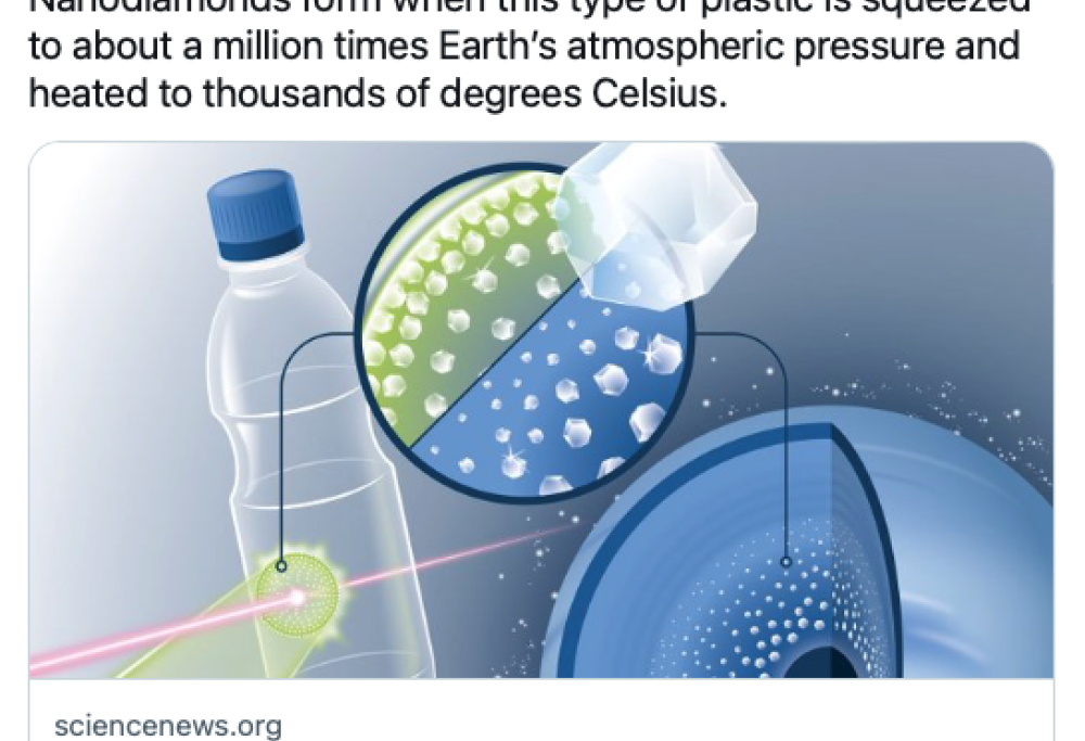 Bombardare la plastica per ottenere diamanti