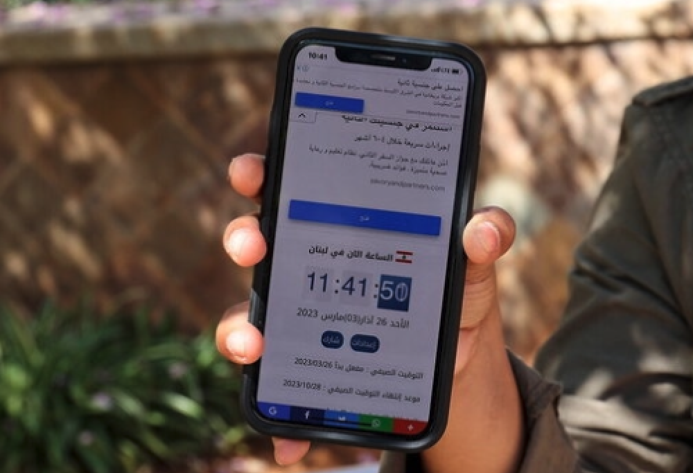 Il Libano con due fusi orari