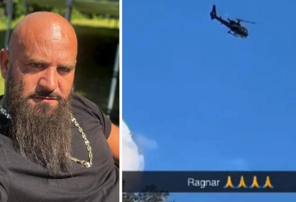 Finge di essere morto e arriva in elicottero al suo funerale