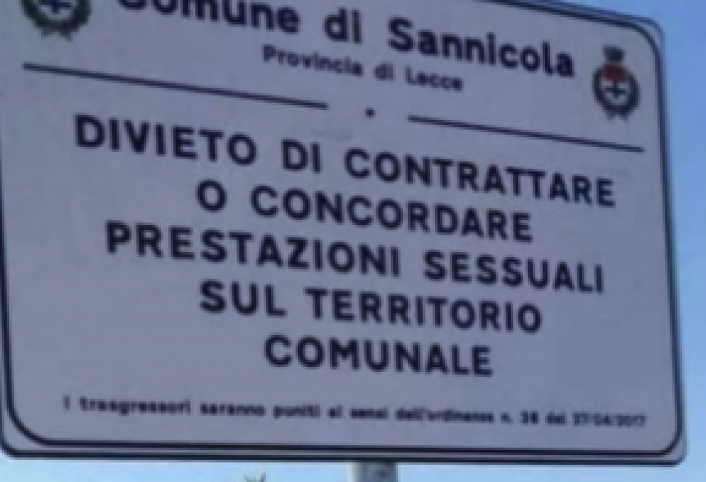 Vietato contrarre prestazioni sessuali