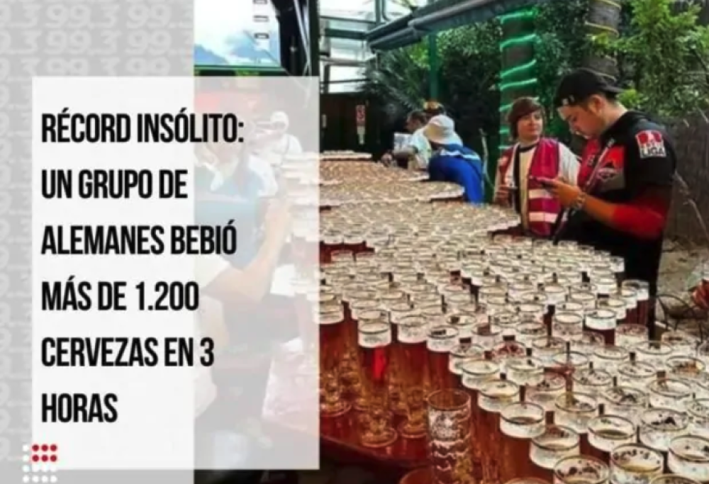 Turisti bevono 1254 birre in 2 ore e mezzo