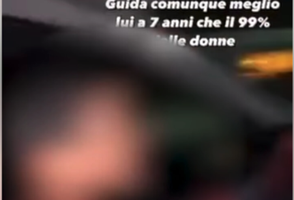 Bambino di 7 anni al volante