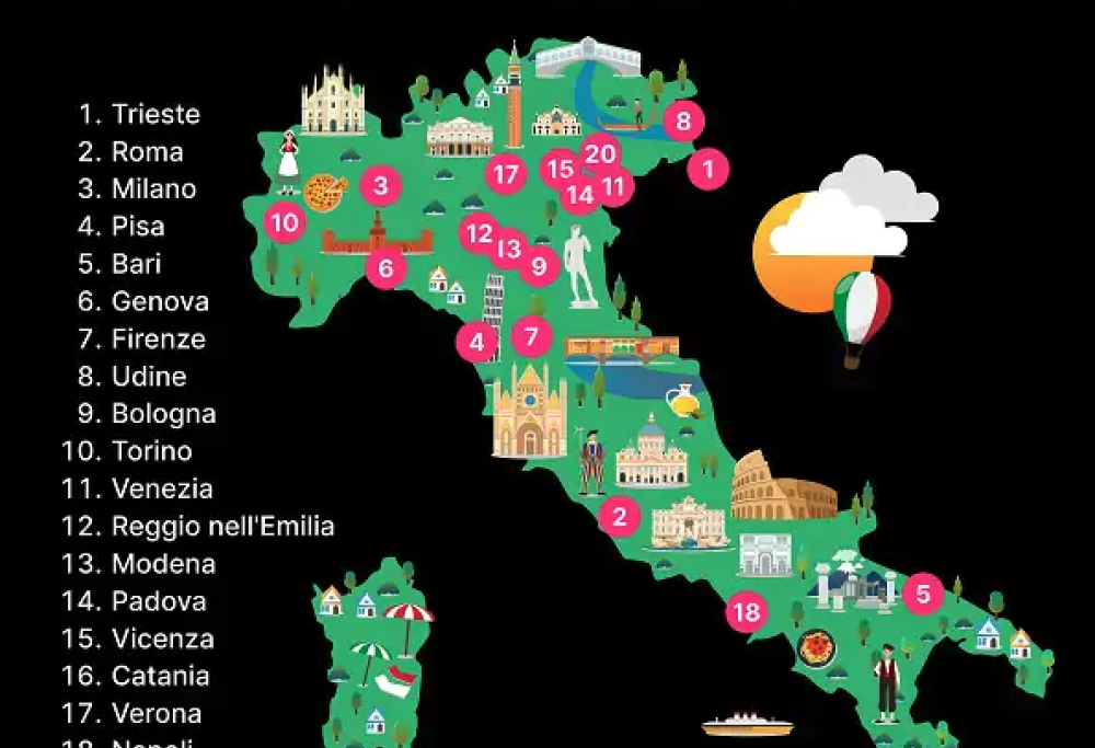 La classifica delle città più libidinose