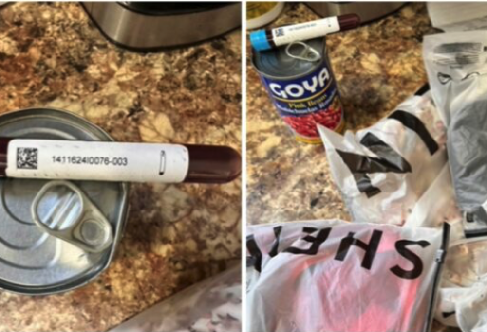 Ordina vestiti e arrivano fagioli e sangue umano