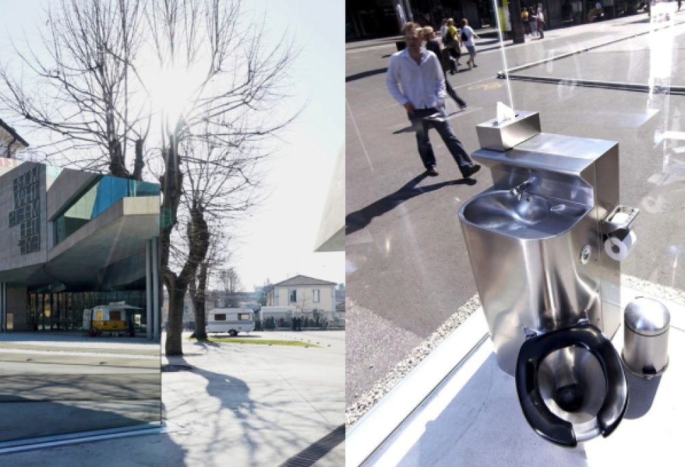 Toilette trasparente a Roma