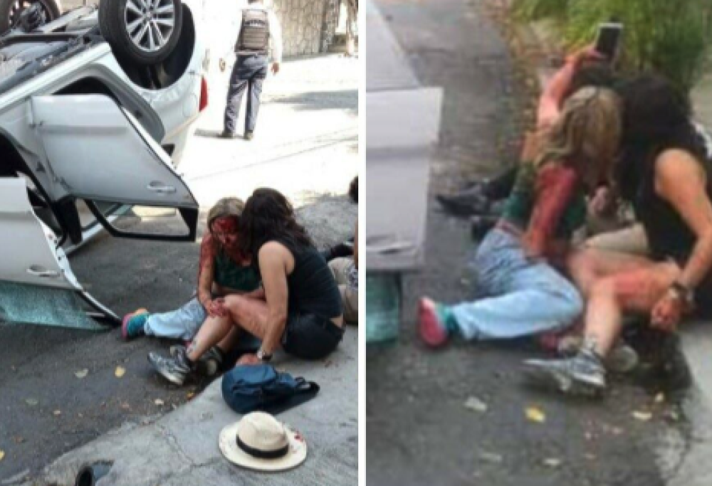 Fanno un incidente e si scattano selfie