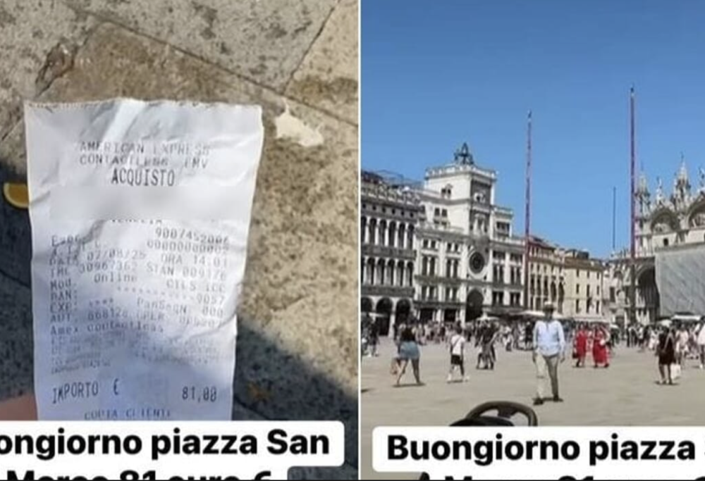 81 euro per 4 Coca Cole, 2 caffè e 2 birre