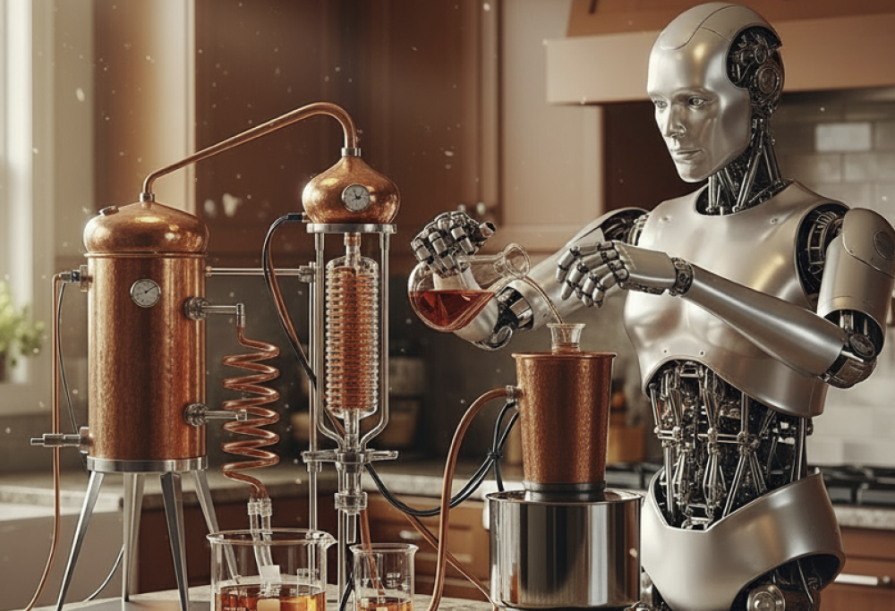 Presentato il robot che produce alcol in casa senza limiti