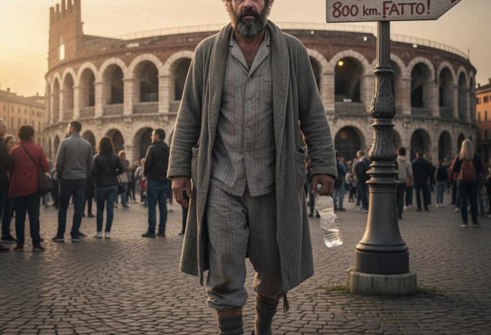 Litiga con la moglie e si fa da Bari a Verona a piedi per smaltire