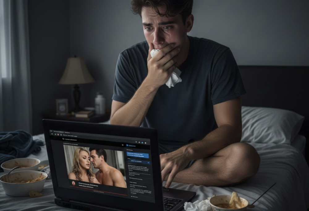 Fidanzata beccata a tradire con attore porno