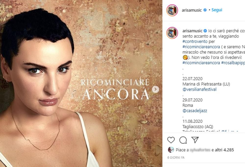 Arisa: fuori il nuovo singolo “Ricominciare ancora”