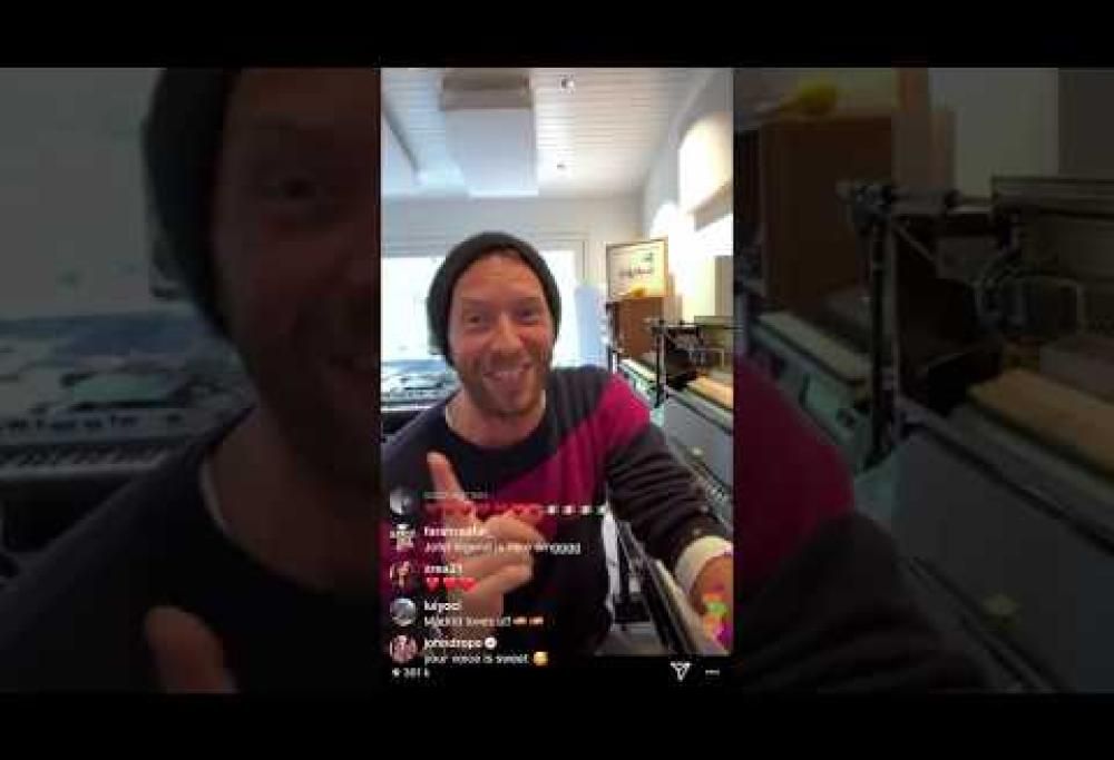 Chris Martin dei Coldplay in diretta Instagram: “Era dall’11 settembre che non sentivo questo senso di comunità”