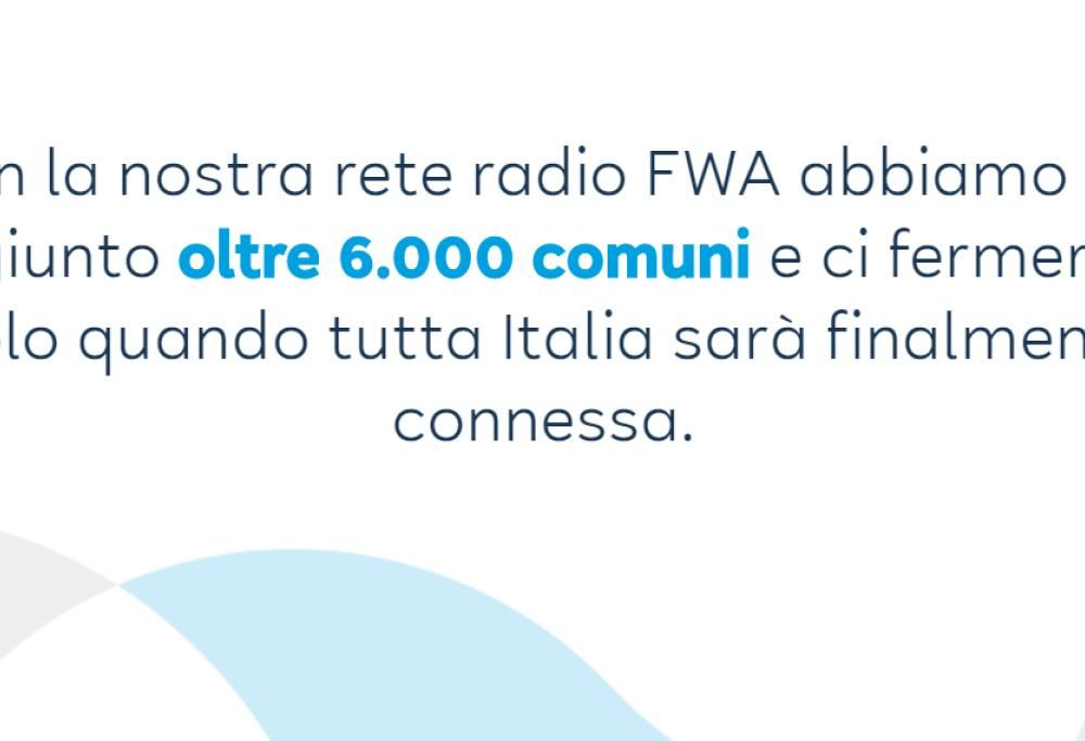 Iniziative concrete con azzerare il digital divide: 7500 comuni connessi in FWA in 18 mesi. Il progetto di Eolo.