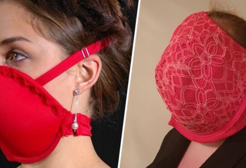 Reggiseno come mascherina? Gli effetti esilaranti su una donna decisamente formosa