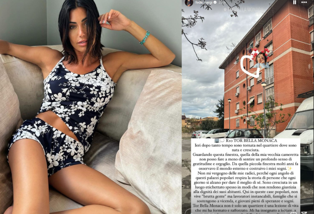 Federica Nargi torna a Tor Bella Monaca: “È una lezione di vita”