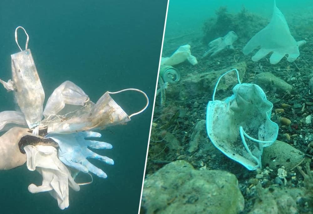 Le mascherine usa e getta ora stanno disseminando gli oceani