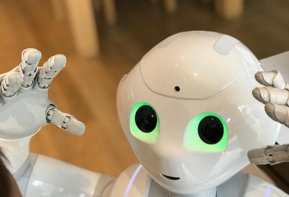 Robot scambia operaio per una scatola di verdure e lo schiaccia