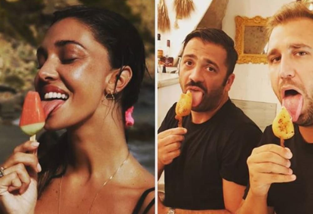 Pio e Amedeo imitano Belen con il ghiacciolo e scatenano l’ilarità del web