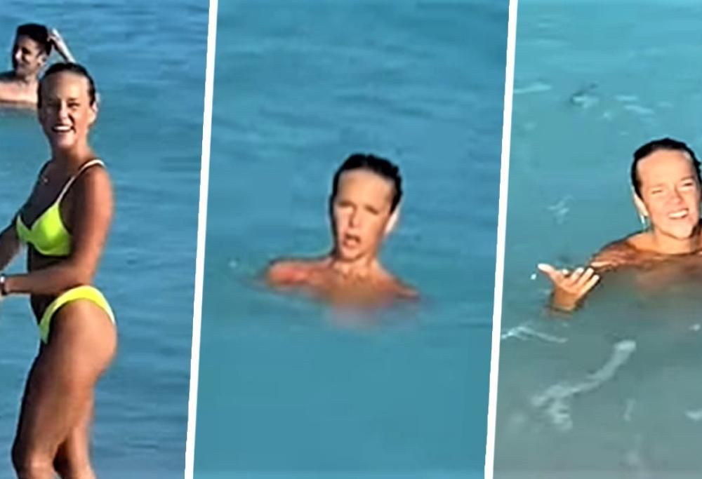 Donna resta nuda in mare dopo che il suo ragazzo le ha dato un bikini dissolvente