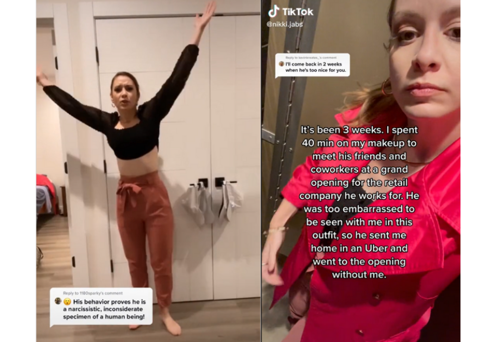 L’influencer Nikki Jabs è stata spedita a casa dall’uomo con cui doveva uscire per via del suo abbigliamento