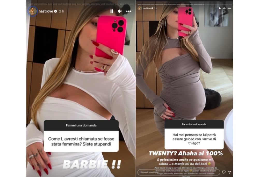Chiara Nasti: se mio figlio fosse stato femmina l’avrei chiamata Barbie