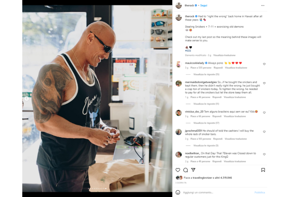 Dwayne Johnson: da ladruncolo a superstar, torna nel negozio in cui rubachiava