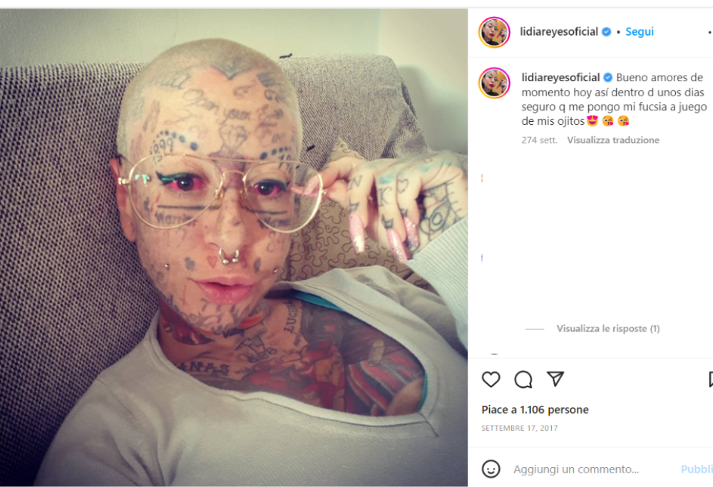 La donna più tatuata d’Europa si pente e si ripulisce il viso