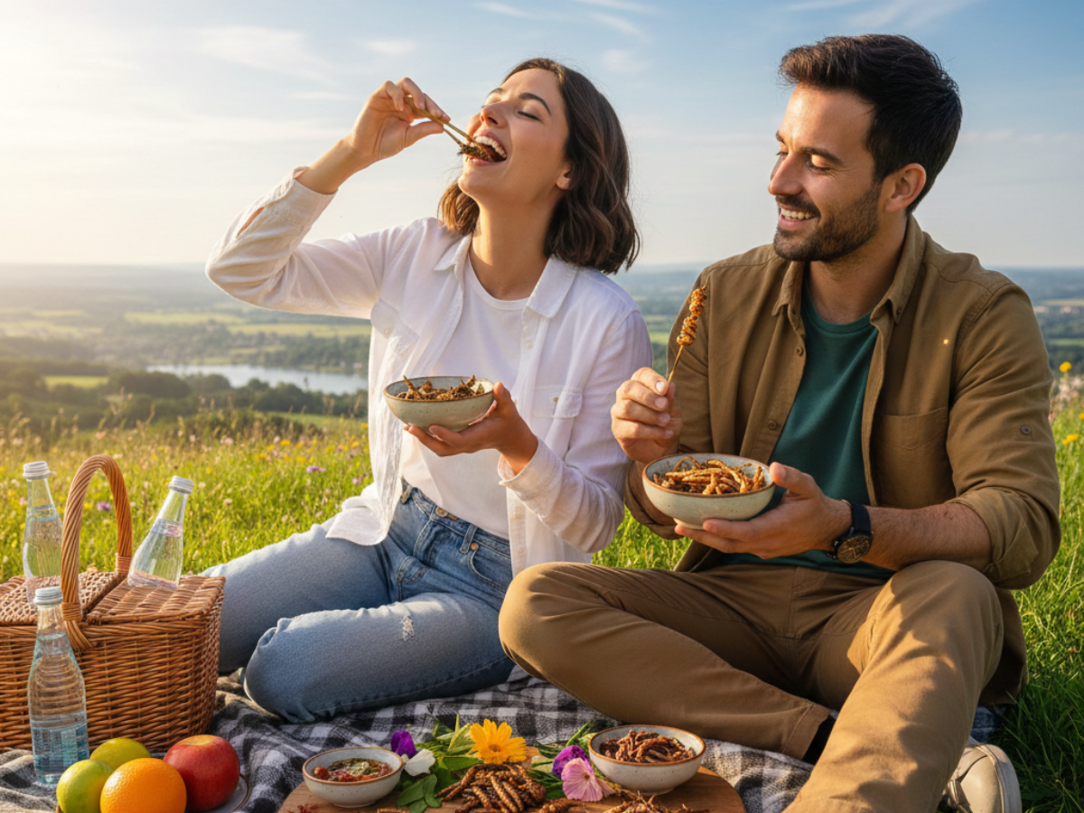 Mangia 100 insetti vivi al giorno: "Sanno di popcorn al burro"