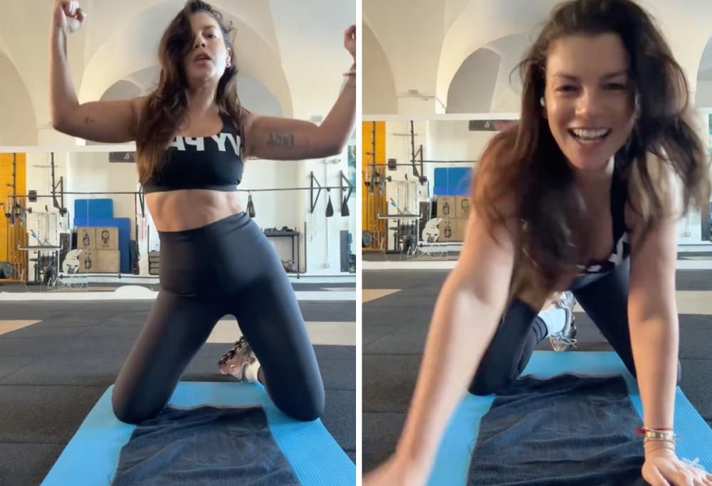 Emma pazza per “L’esibizionista” di Annalisa: la canta in palestra