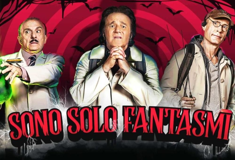 Christian De Sica, Gianmarco Tognazzi e Francesco Bruni a 105 Friends per presentare il film Sono solo fantasmi!