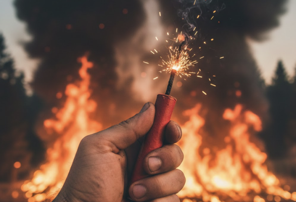 Dodicenne distrugge otto ettari di bosco con un petardo
