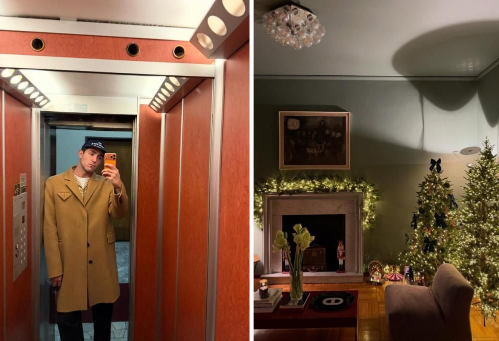 Tommaso Zorzi lancia la mania del doppio albero di Natale: le foto