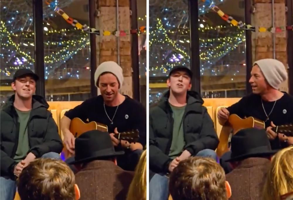 Chris Martin sorprende Londra cantando “Wonderwall” in Regent Street