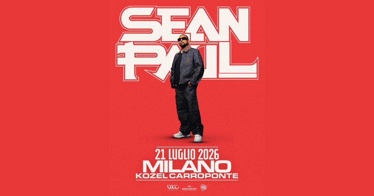 Sean Paul live a Milano il 21 luglio 2026