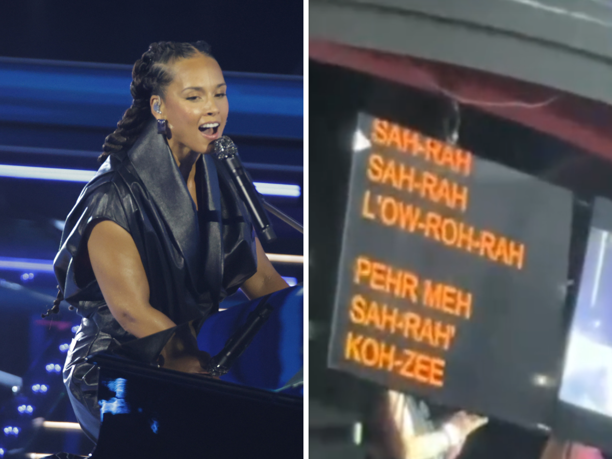 Anche Alicia Keys si fa aiutare dal gobbo: il video virale