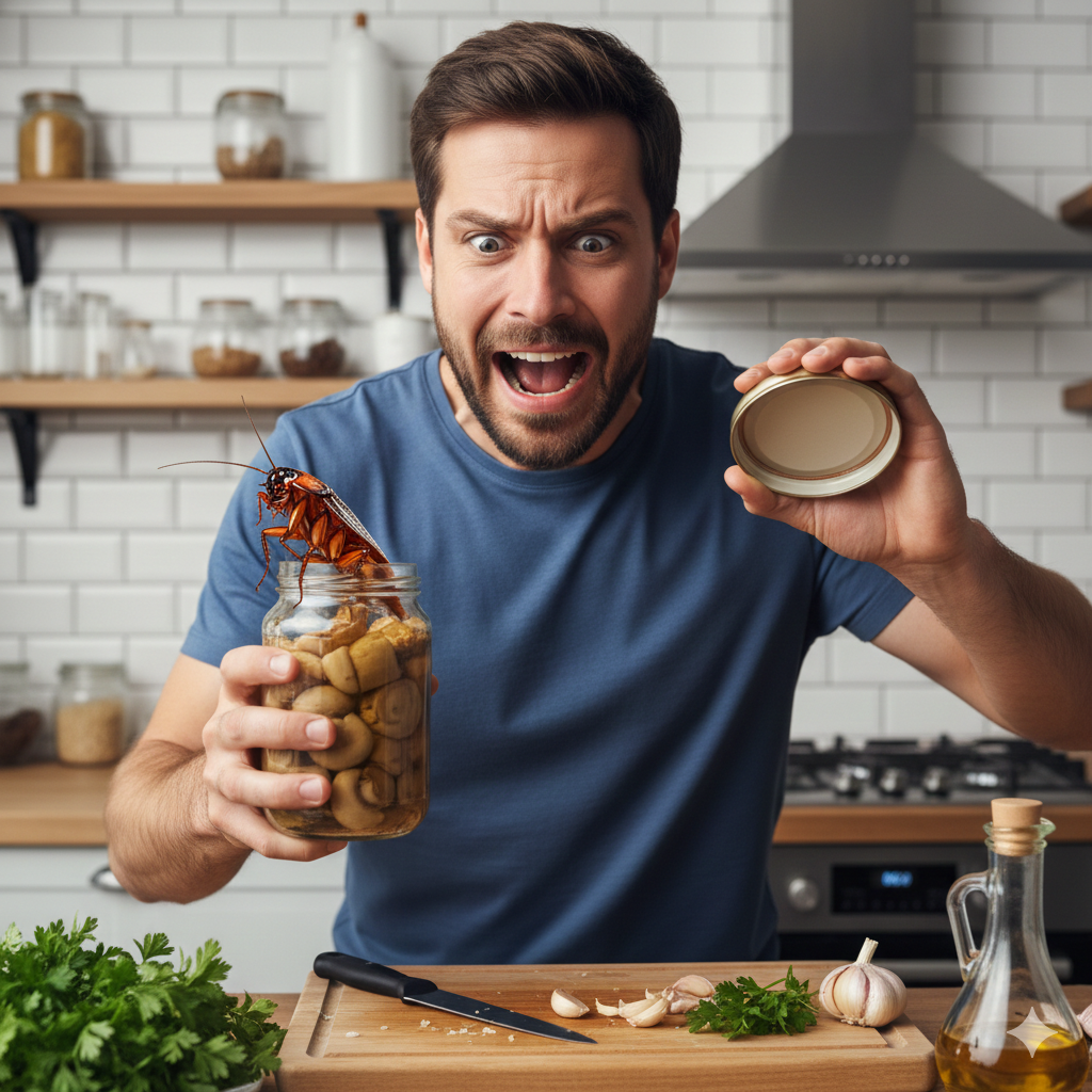 Vasetto di funghi con blatta, shock in supermercato di Bari