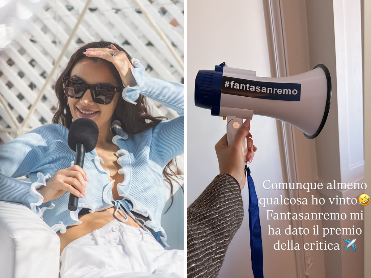 FantaSanremo, Elettra Lamborghini riceve il premio della critica