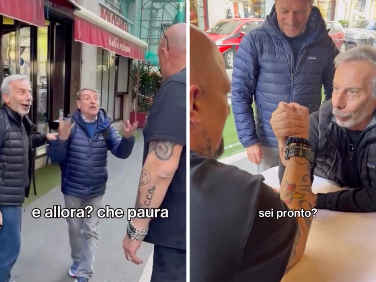 Giacomo e Giovanni ricreano le scene di Aldo, Giovanni e Giacomo