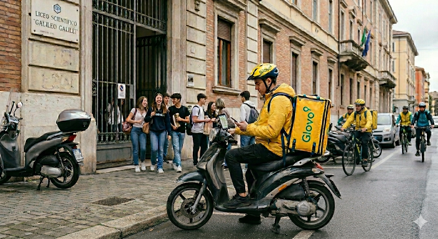 Studenti si fanno consegnare la pizza in classe con il servizio delivery