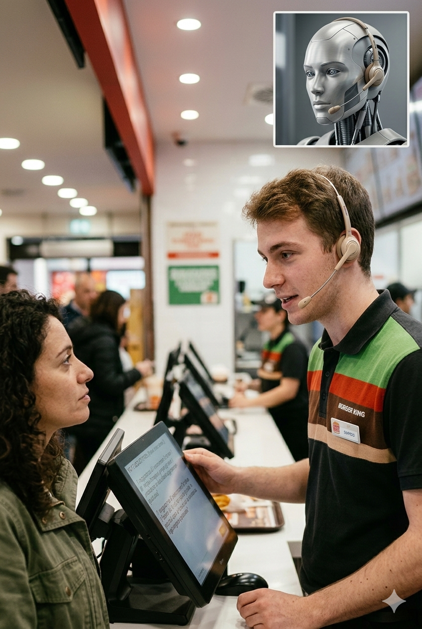 Burger King mette l’AI negli auricolari dei dipendenti per suggerire la cortesia