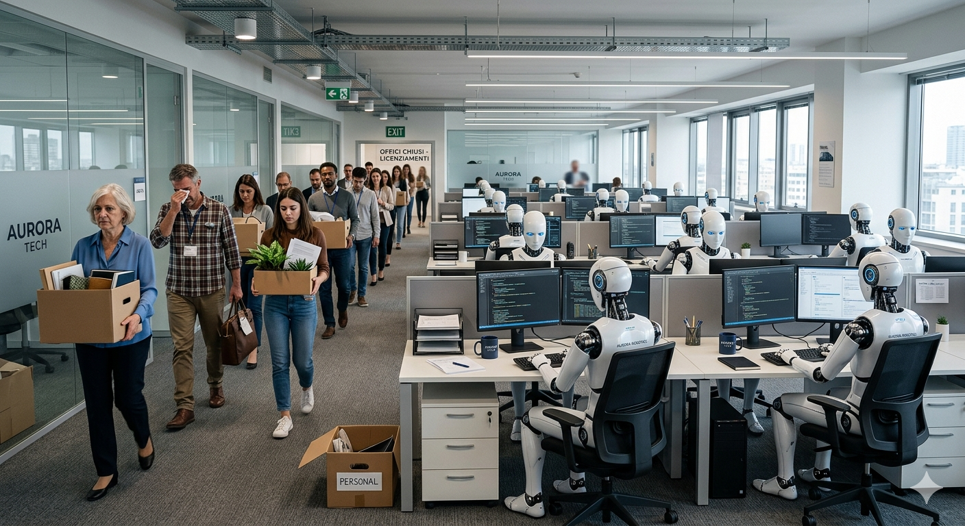 Azienda italiana licenzia tutti i dipendenti e li sostituisce con l’AI