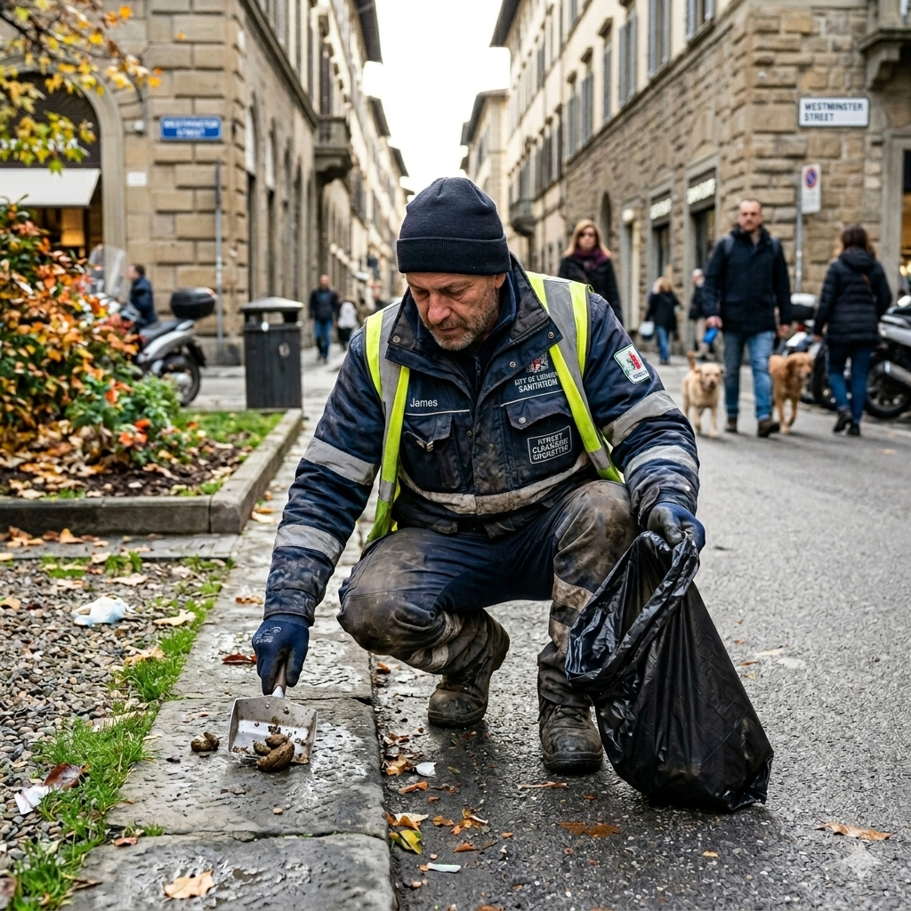 Professione: raccoglitore di escrementi di cani (a 2200 euro alla settimana)